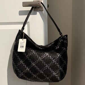 Harley bag in Black and silver woven leather